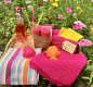 Preview: Solwang Topflappen gestrickt, Pink