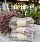 Preview: Solwang Reinigungstücher gestrickt, Natur-Orchidee Streifen, 2er Set