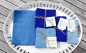 Preview: Solwang Reinigungstücher gestrickt, hellblau kobaltblau 3 Stück