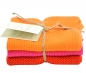 Preview: Solwang Reinigungstücher gestrickt, orange pink rot