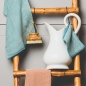 Mobile Preview: Solwang Waschhandschuh gestrickt, Azur