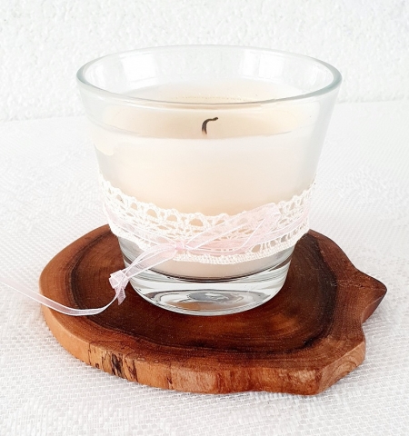 Holzscheibe aus Nussbaumholz, 13 x 12 cm