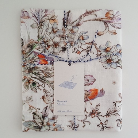 Leinen Tischset Birds, 45 x 35 cm - Linen Tales