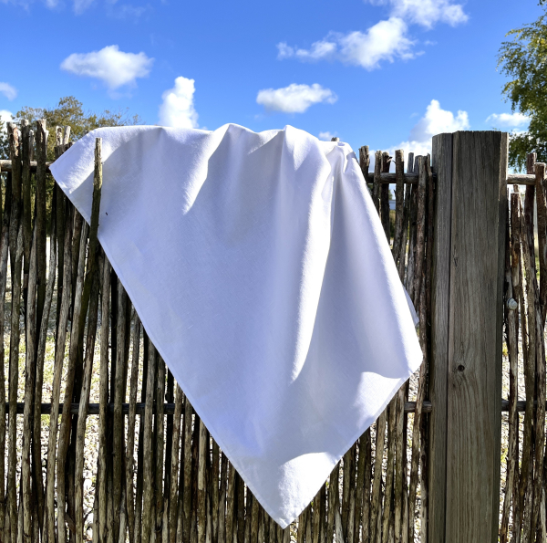 Leinen/Baumwolle Geschirrtuch, Weiss 50 x 70 cm