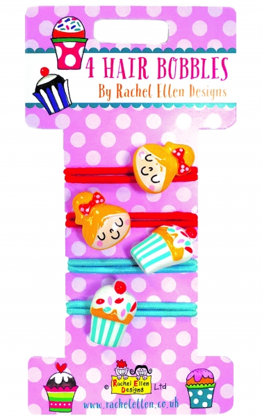 Haargummi Mädchen, Cupcake von Rachel Ellen 4 Stück