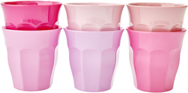 Rice Melamin Becher in 50 Shades of Pink - Set 6 Stk. medium