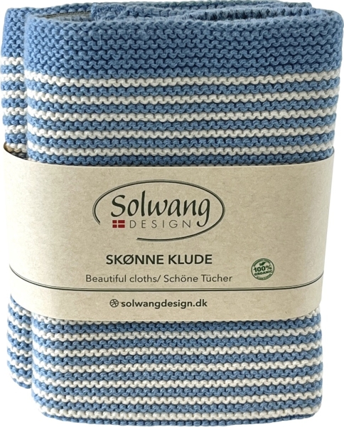 Reinigungs tücher baumwolle gestreift blau