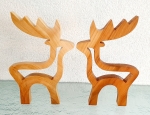 Holz Hirsch Deko, 20 x 14 cm