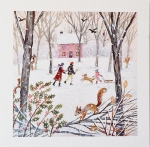 Weihnachtskarten Spaziergang im Winterwald, 8er Set